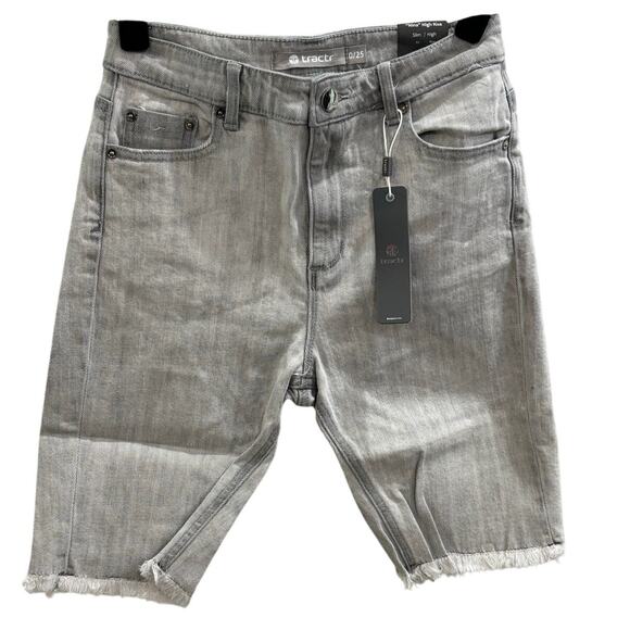 tractr Nina High Rise Slim Fit Cut Off Shorts Size 0/25 - Picture 1 of 6